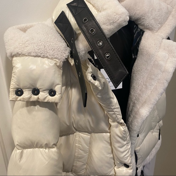 Sam. Ryan Shearling-Trim Puffer Down Jacket - NWT - Picture 7 of 10